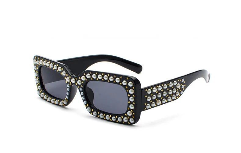 Black pearl - Pearls stones Black Lady's High Quality Sunglasses