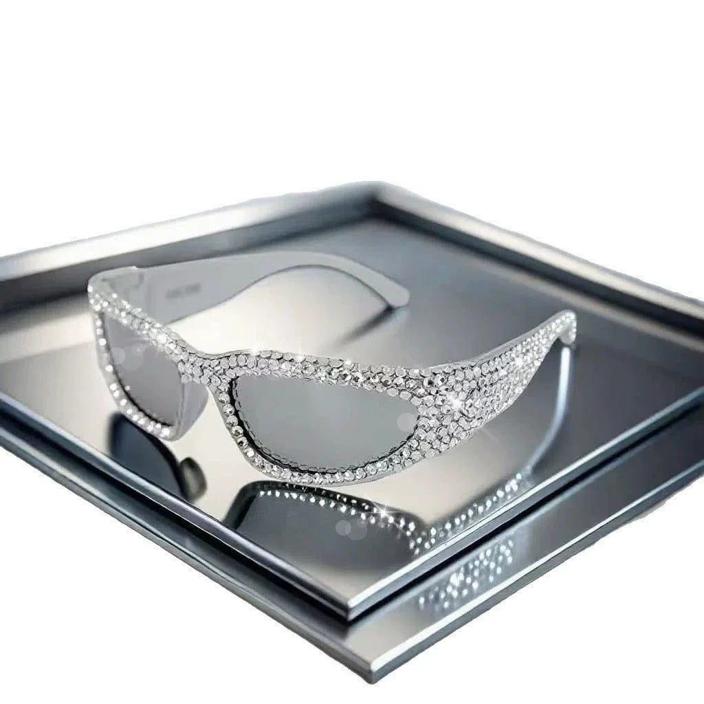 Diamonds - Full Rhinestone Exaggerated Diamond Bling Sunglasses UV400