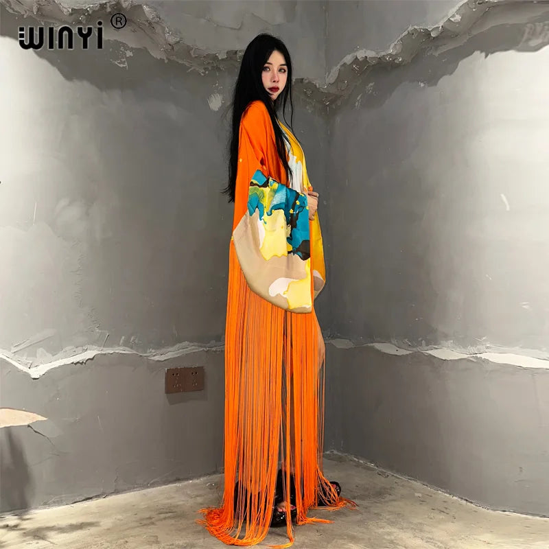 Glo - boho tassels dress Kimono