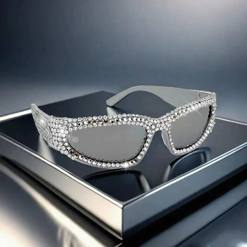 Diamonds - Full Rhinestone Exaggerated Diamond Bling Sunglasses UV400