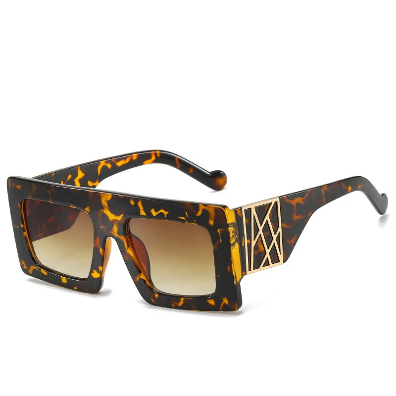 Cheryl -  Square Oversized Designer Hip Hop Sunglasses