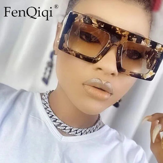 Cheryl -  Square Oversized Designer Hip Hop Sunglasses