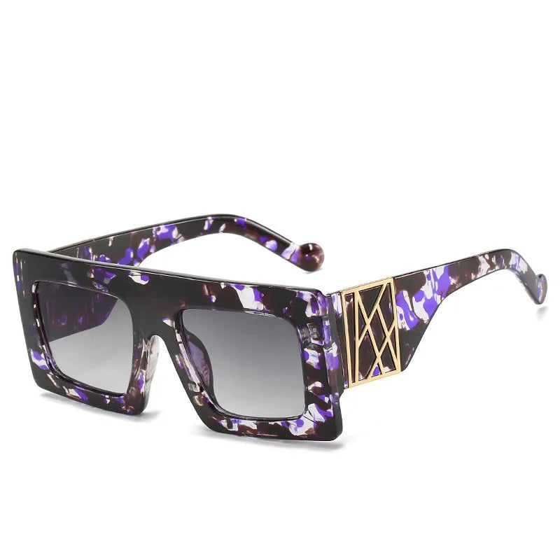 Cheryl -  Square Oversized Designer Hip Hop Sunglasses