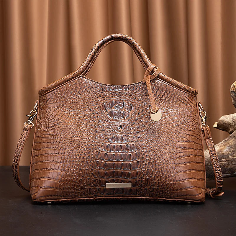 Everglades - Crocodile pattern colorful solid color high-end women's handbag