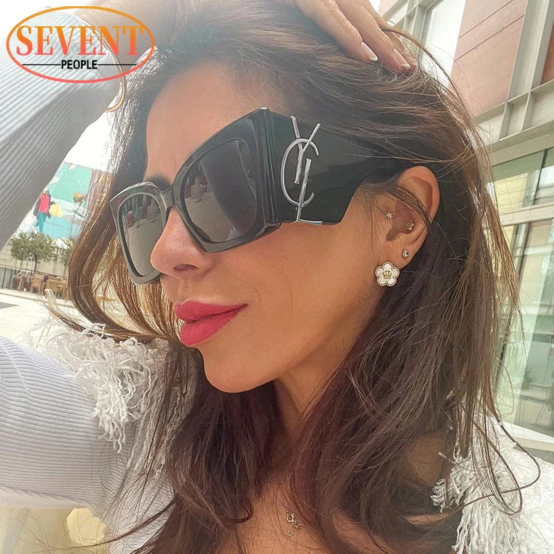 Sherry Shadow - Cat Eye Luxury Brand Designer  Big Frame Sunglass